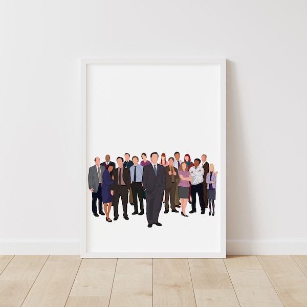 The Office Print – Pop Line Art – Instant Download Illustration – TV Printable Poster