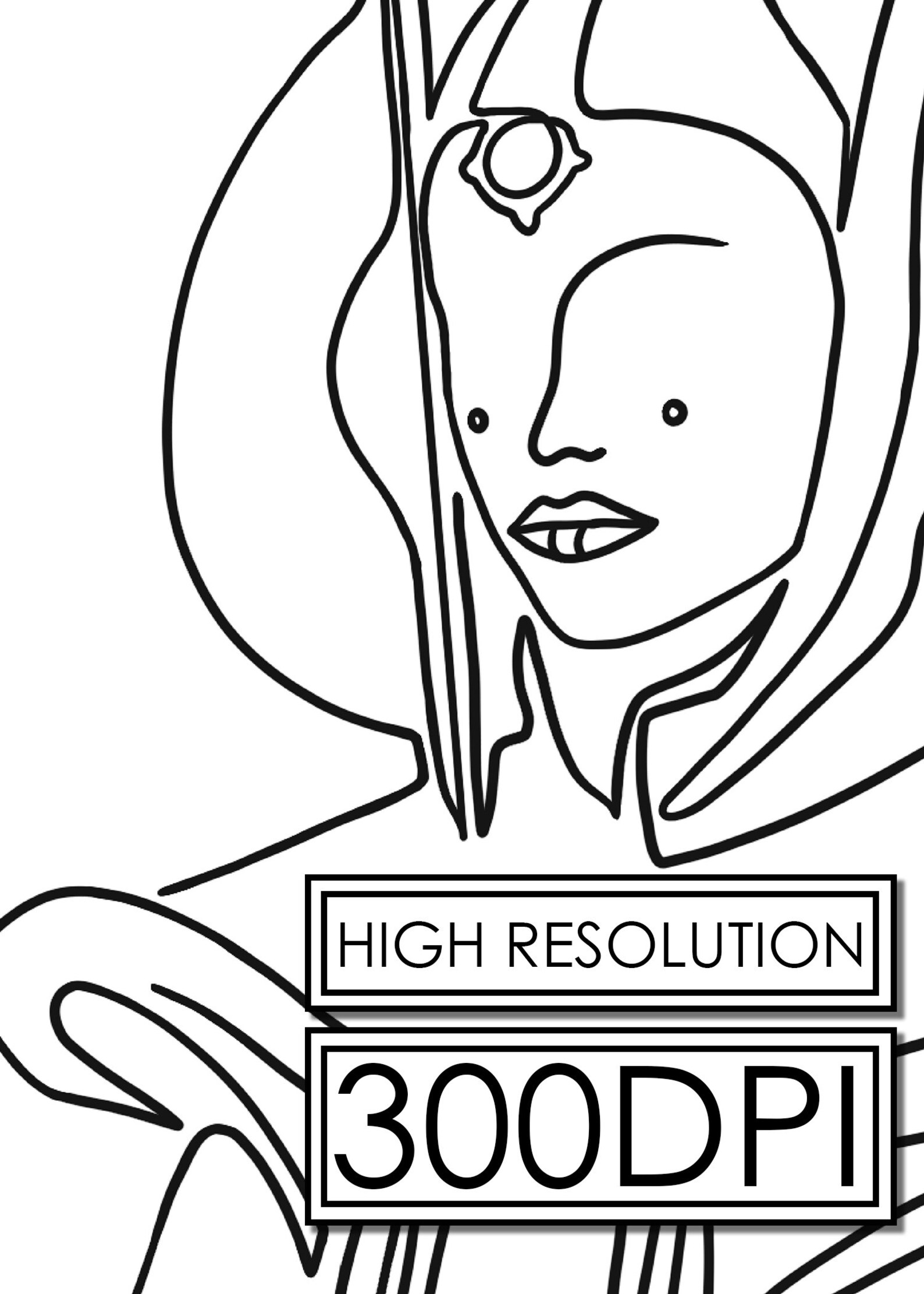 Star Wars Print: Queen Padme Amidala Star Wars Line Art - Etsy