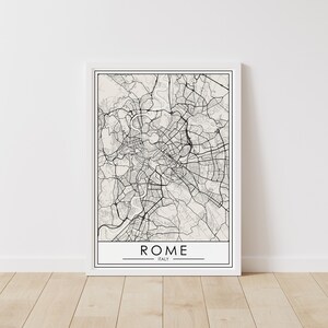 Rome, Italie Carte – Italie Carte Téléchargement numérique – Rome Carte imprimable