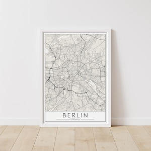 Berlin, Germany Map – Germany Map Digital Download – Berlin Printable Street Map