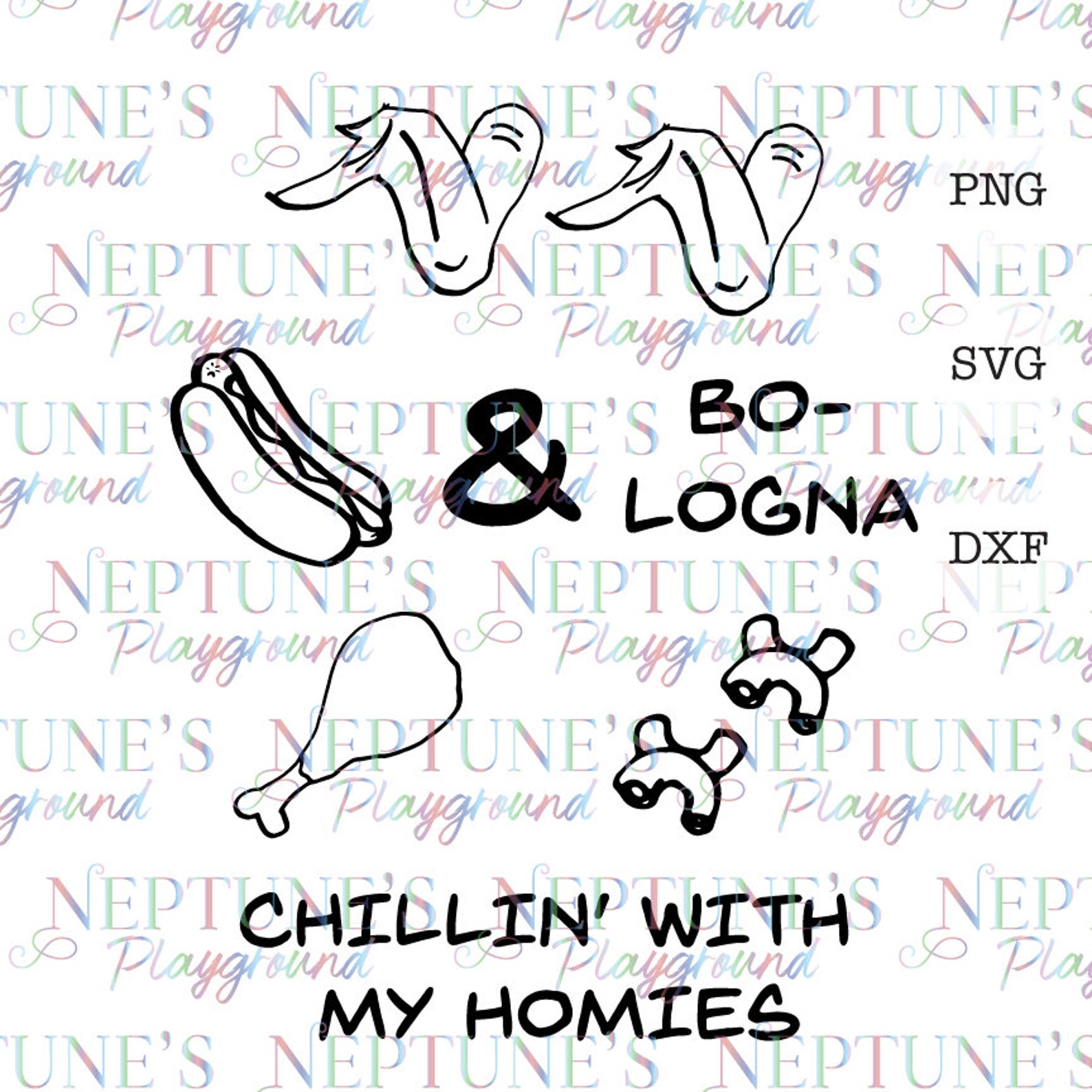 Chicken Wing Chicken Wing Hot Dog and Bolognasvgdigital Etsy