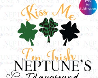 St. Patricks Day Design, Kiss Me I'm Irish, Lucky Design, Cricut Silhouette, DIY t-shirt, Mug Design, Sublimation Design, Instant Download