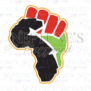 Solidarity Fist Africa-SVG-Digital Download-Black Power Fist Africa-Solidarity-Defiance-Justice