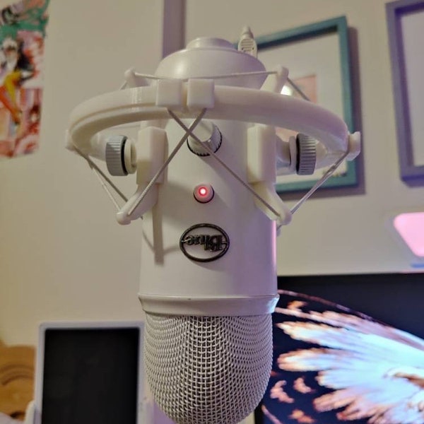 Blue yeti and Blue Yeti X microphone shock mount. | sound quality | streamer | audio | recording | reduces vibration | affordable