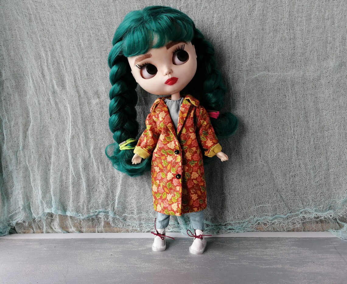 Blythe Doll Coat Embroidery Blythe Jacket Blythe Clothes