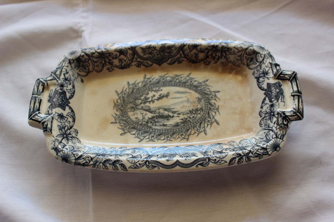Antique Butter Dish ideal WH Grindley and Co Tunstall Etsy