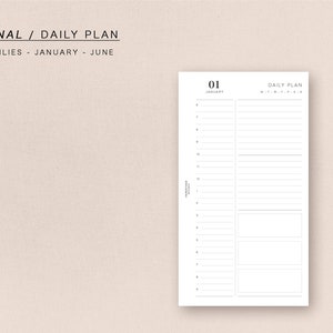 PERSONAL - daterad dagsplan, JANUARI - JUNI, minimal men funktionell, utskrivbara bilagor