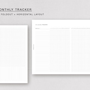 A5  - monthly tracker - minimal design, printable insert