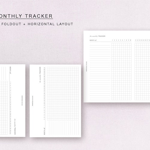 A6 RINGS Habit Tracker PRINTABLE Planner Insert Monthly - Etsy