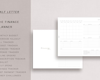 HALF LETTER - The Finance Planner, printable insert