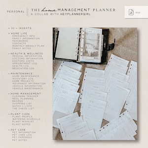 Personal - The Home Management Planner - A Collaboration with HeyPlannerGirlPrints