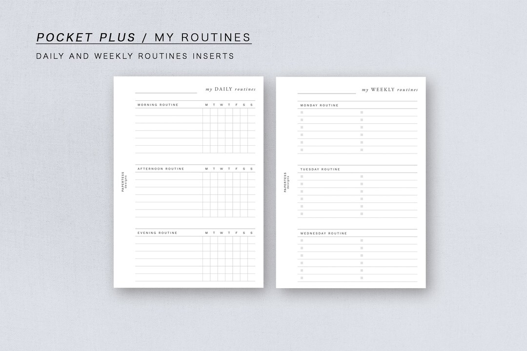Pocket Plus - My Daily + Weekly Routines Tracker - Minimal Design ...