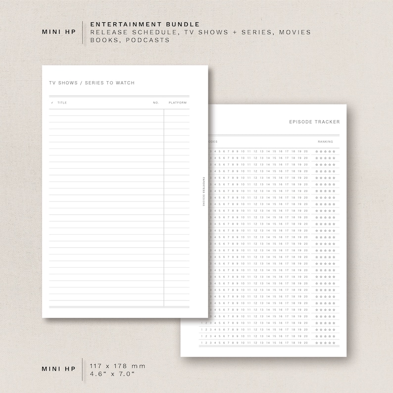 MINI HP Entertainment Bundle Printable Insert - Etsy