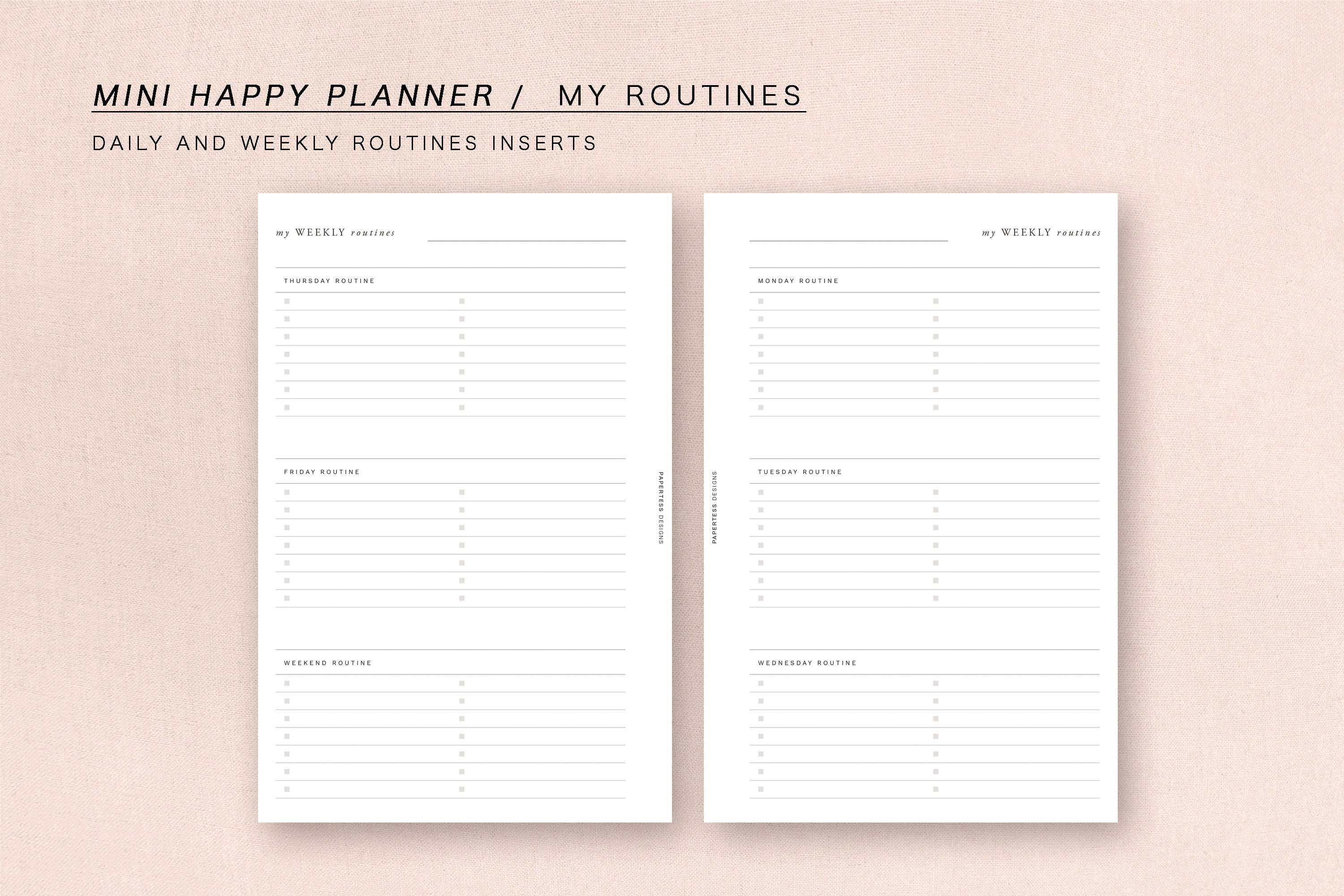 Mini HP - My Daily + Weekly Routines Tracker - Minimal Design ...