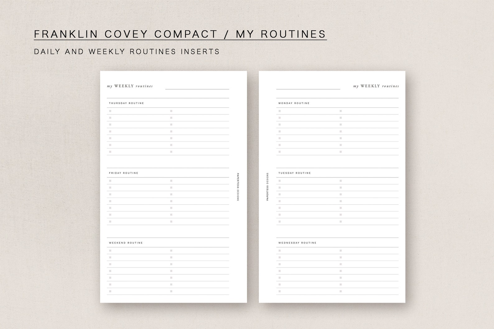 FC Compact - My Daily + Weekly Routines Tracker - Minimal Design ...