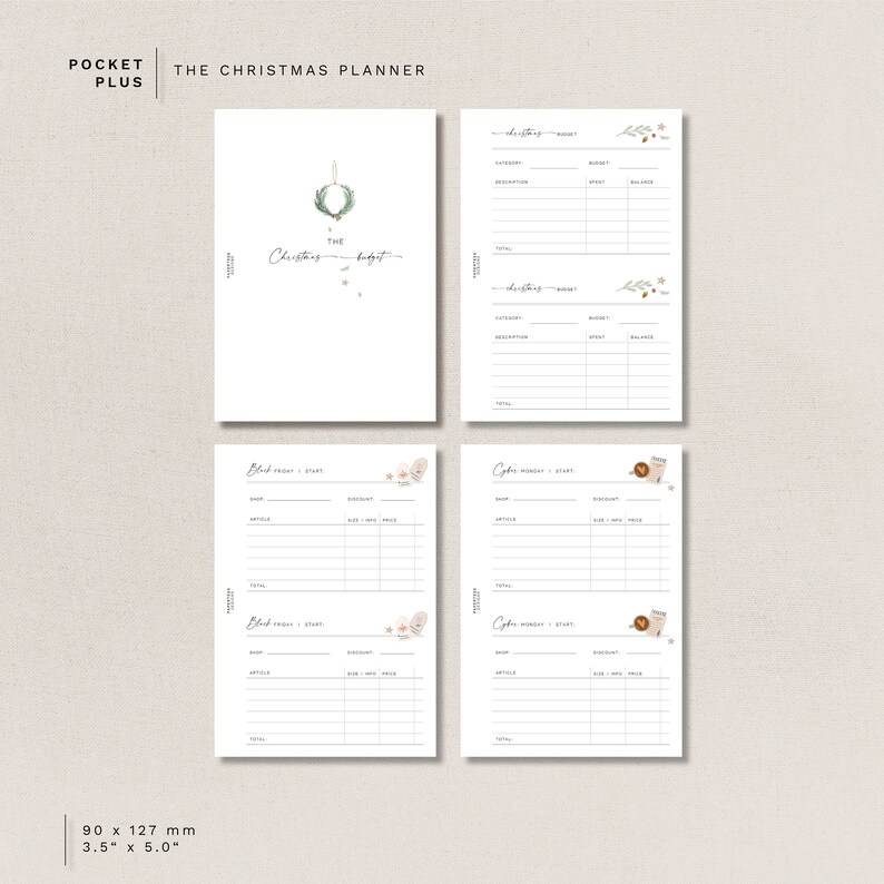 Pocket PLUS - the CHRISTMAS PLANNER - Undated, Monday + Sunday Start ...