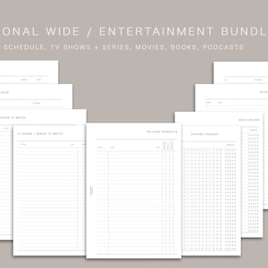 PW - ENTERTAINMENT BUNDLE, Personal Wide size, printable insert