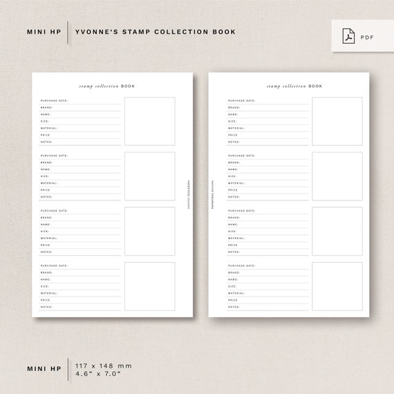 MINI HP - Yvonne's Stamp Collection Book - printable insert