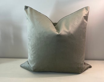 Sage Green Velvet Throw Pillow Cover/Green Stone Throw Pillow Cover