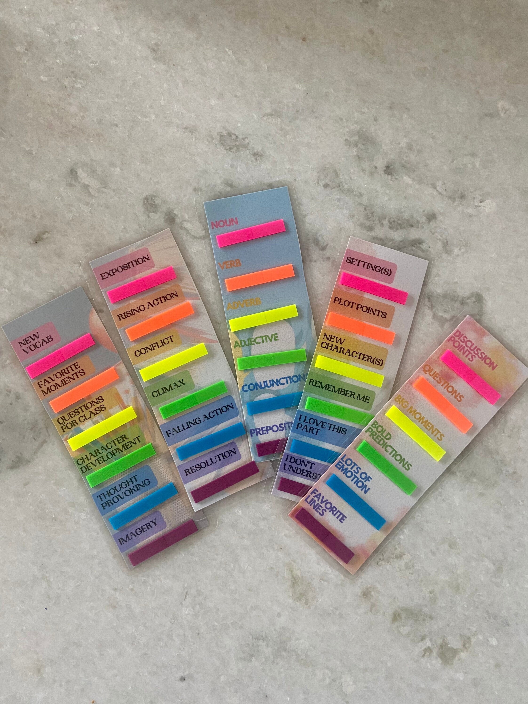 Book Tab Bookmarks School Edition Etsy