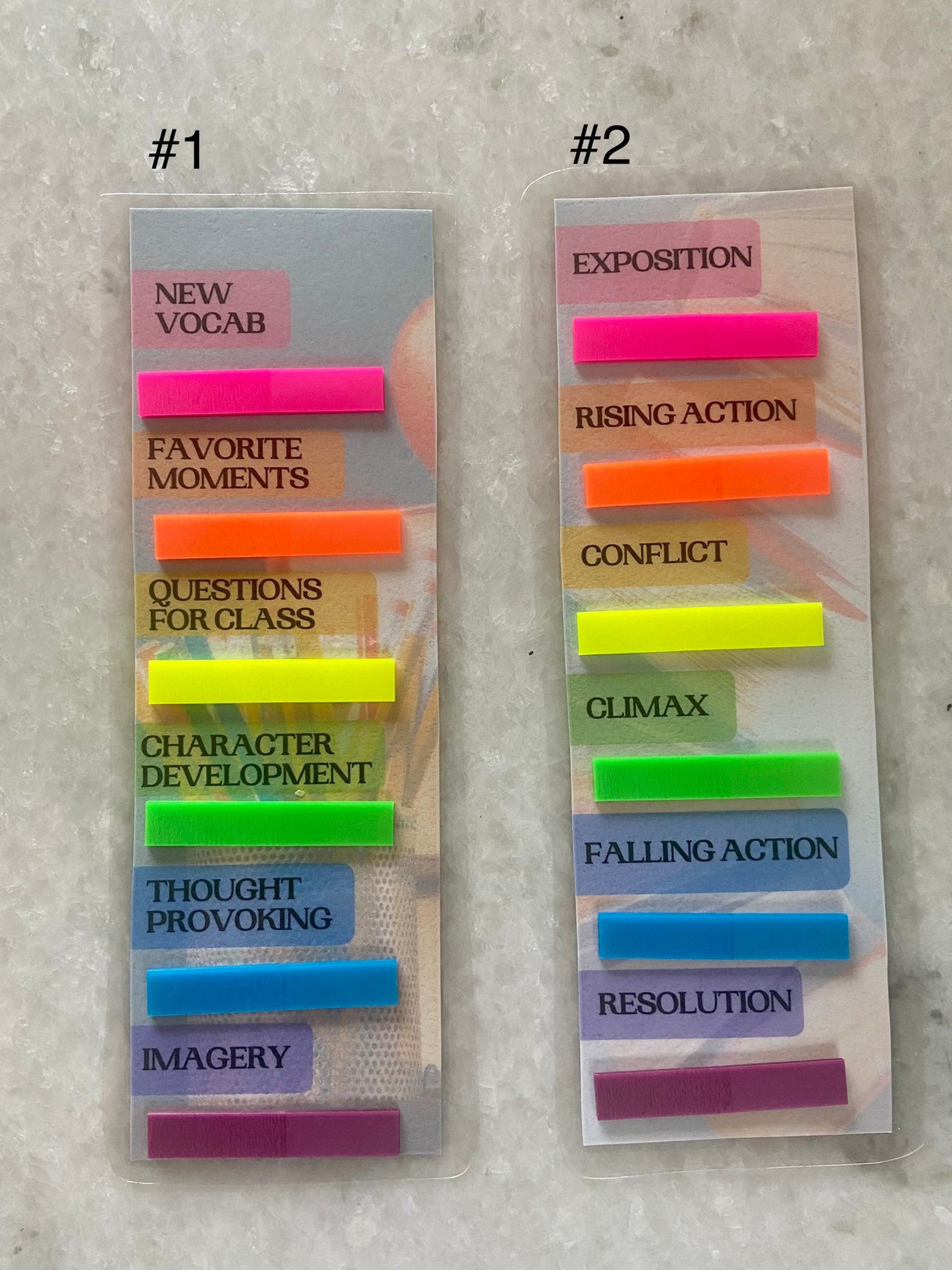 Book Tab Bookmarks School Edition Etsy