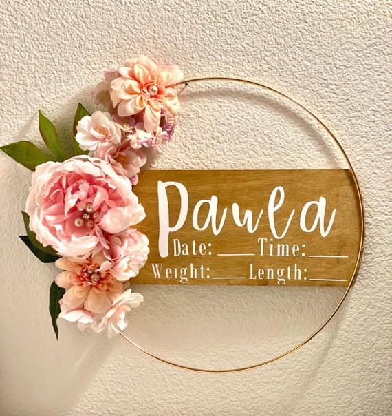 floral birth announcement