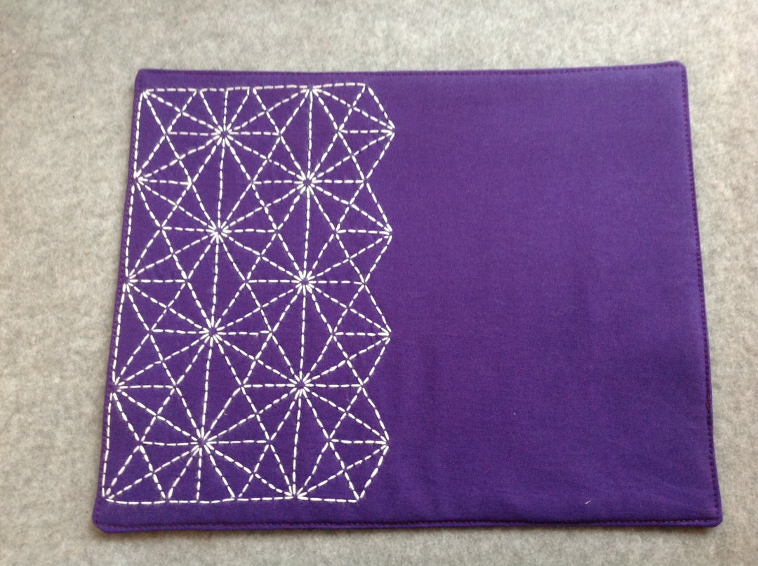 Diamond Sashiko Placemat Kit Sewing Kit to Make 2 Purple Etsy UK