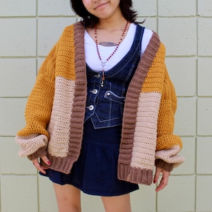 Honey Pot Layered Oversized Crochet Cardigan Sweater Handmade