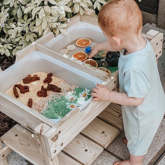 Mesa sensorial, mesa de arena para niños, mesa de arena para interiores,  mesa sensorial para niños pequeños, mesa sensorial para niños pequeños con