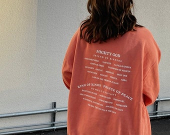 I AM ( names of God ) crewneck | terracotta |