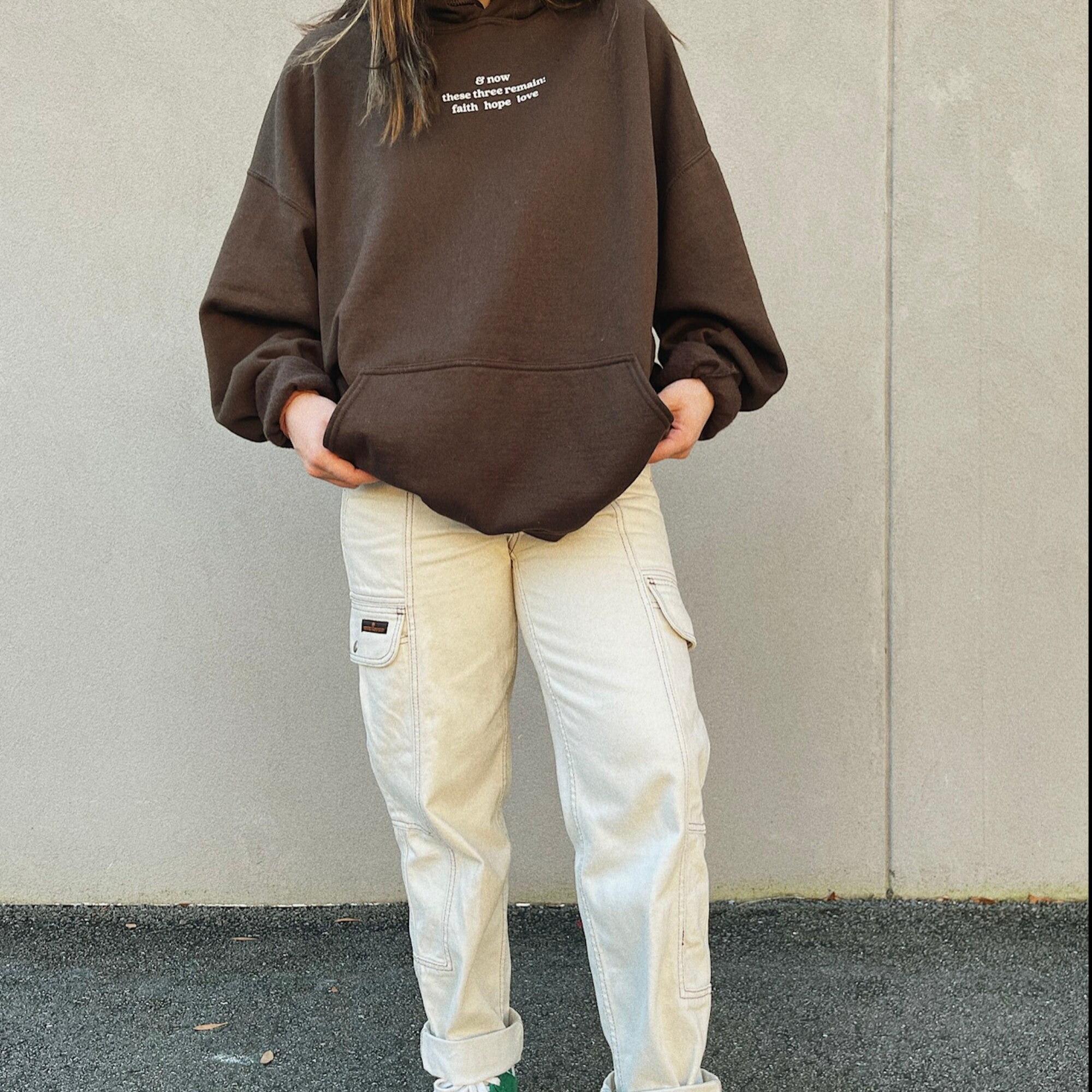 The Greatest of These is Love Hoodie Sand Black Brown - Etsy