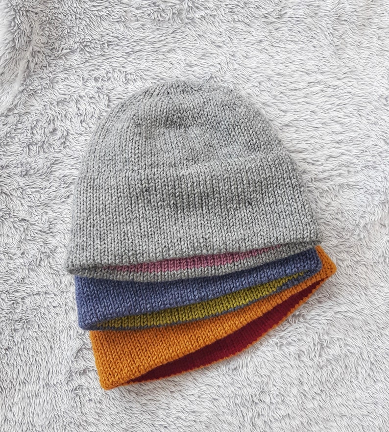 Double Brim Hat Knitting Pattern Double Brim Toque Pattern Etsy