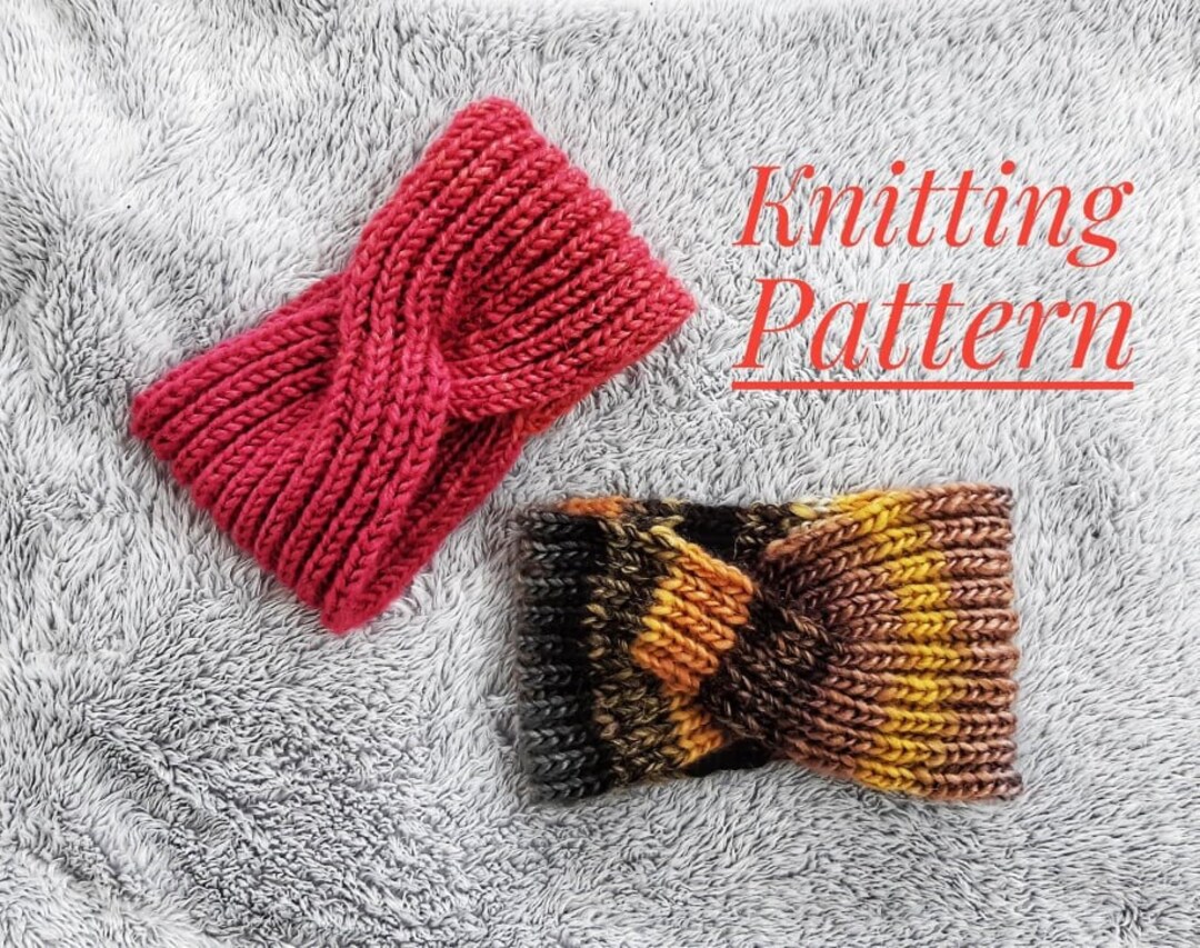 Twisted Headband Knitting Tutorial, Woolen Head Knitting Pattern, Easy