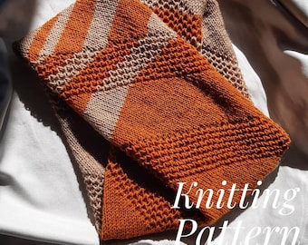 Boho Circle Scarf Knitting Pattern, DIY Multi Color Knit Cowl for Fall Tutorial, Infiniy Scarf PDF Knitting Pattern, Lightweight Neck Warmer