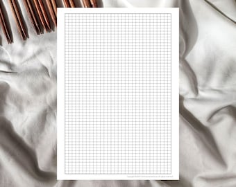 Papel cuadriculado imprimible en PDF, papel cuadriculado descargable para patrones de tejido, juego de papel cuadriculado digital, papel cuadriculado en PDF para proyectos de tejido