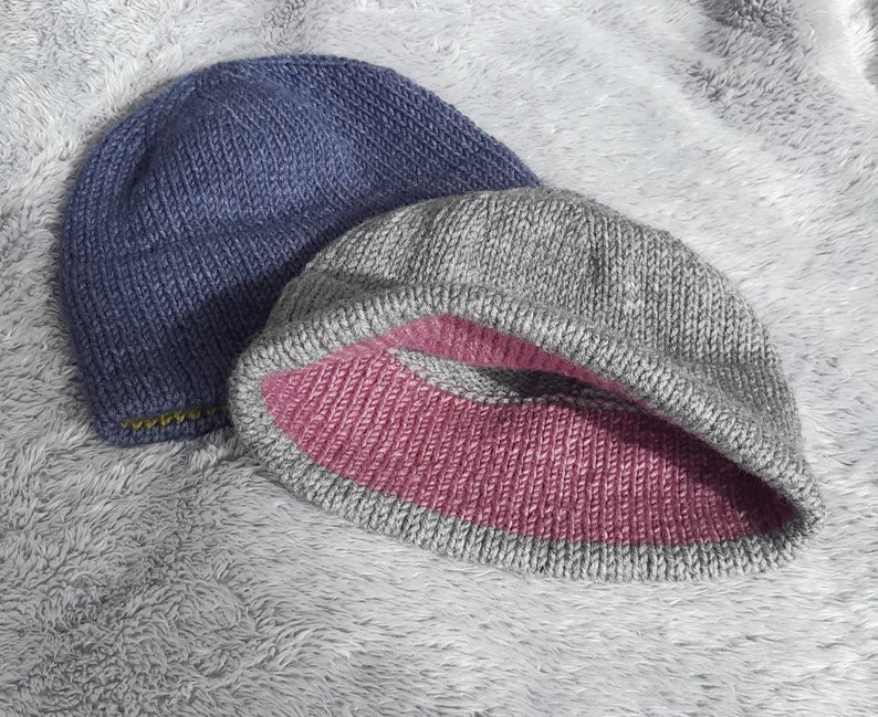 Double Brim Hat Knitting Pattern Double Brim Toque Pattern Etsy