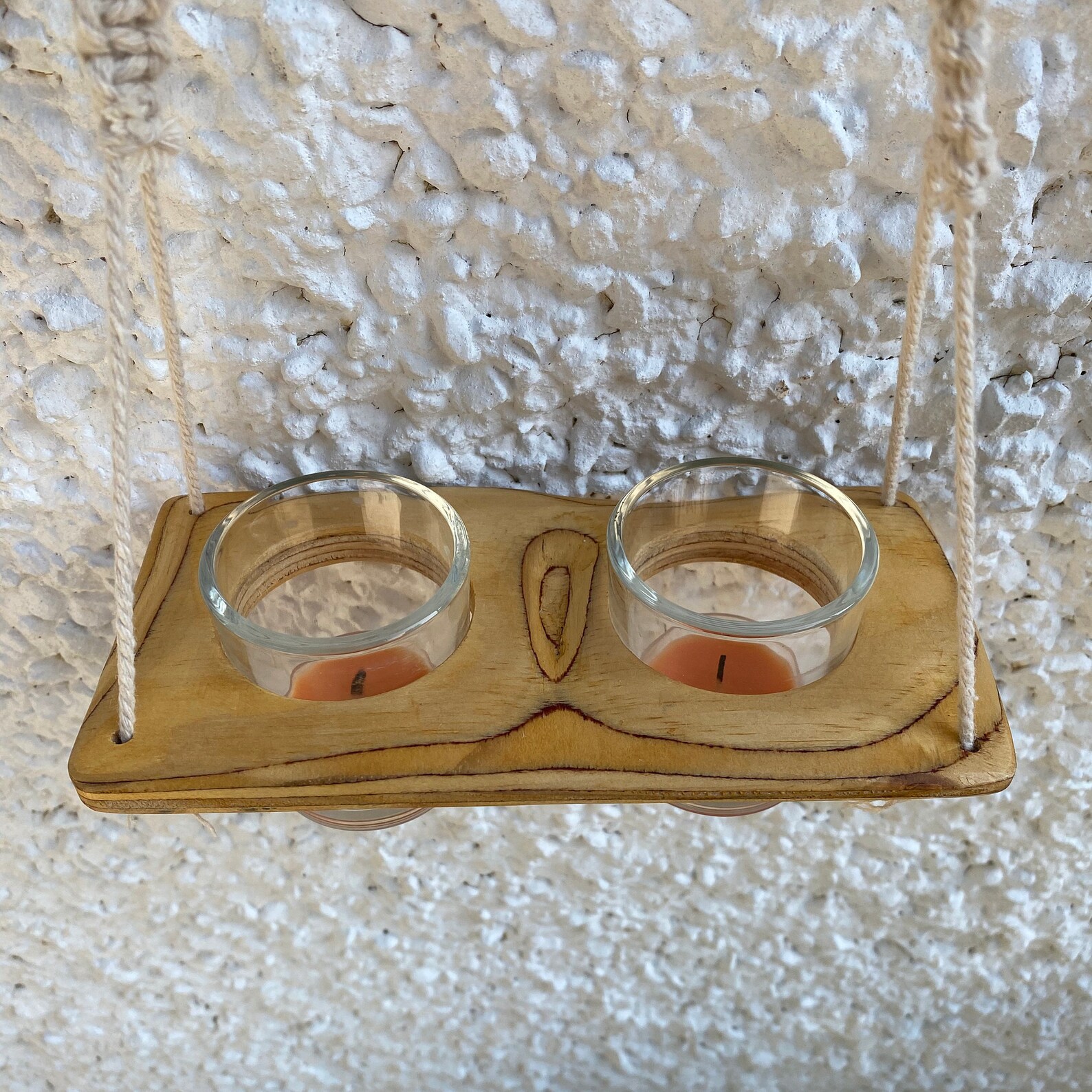 Macrame Hanging Votive/tea Light Holder Etsy