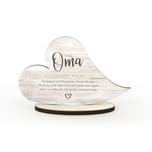 Herz-Aufsteller „Oma“ - freistehende Holz-Deko