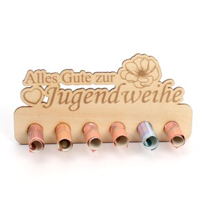 Geldgeschenk zur Jugendweihe - Geldscheinhalter aus Holz