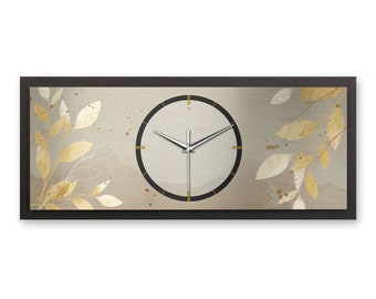 3D Designer-Wanduhr modern-metallic Beige