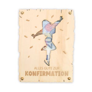Alles Gute zur Konfirmation - Glückwunsch-Karte für Mädchen aus Holz