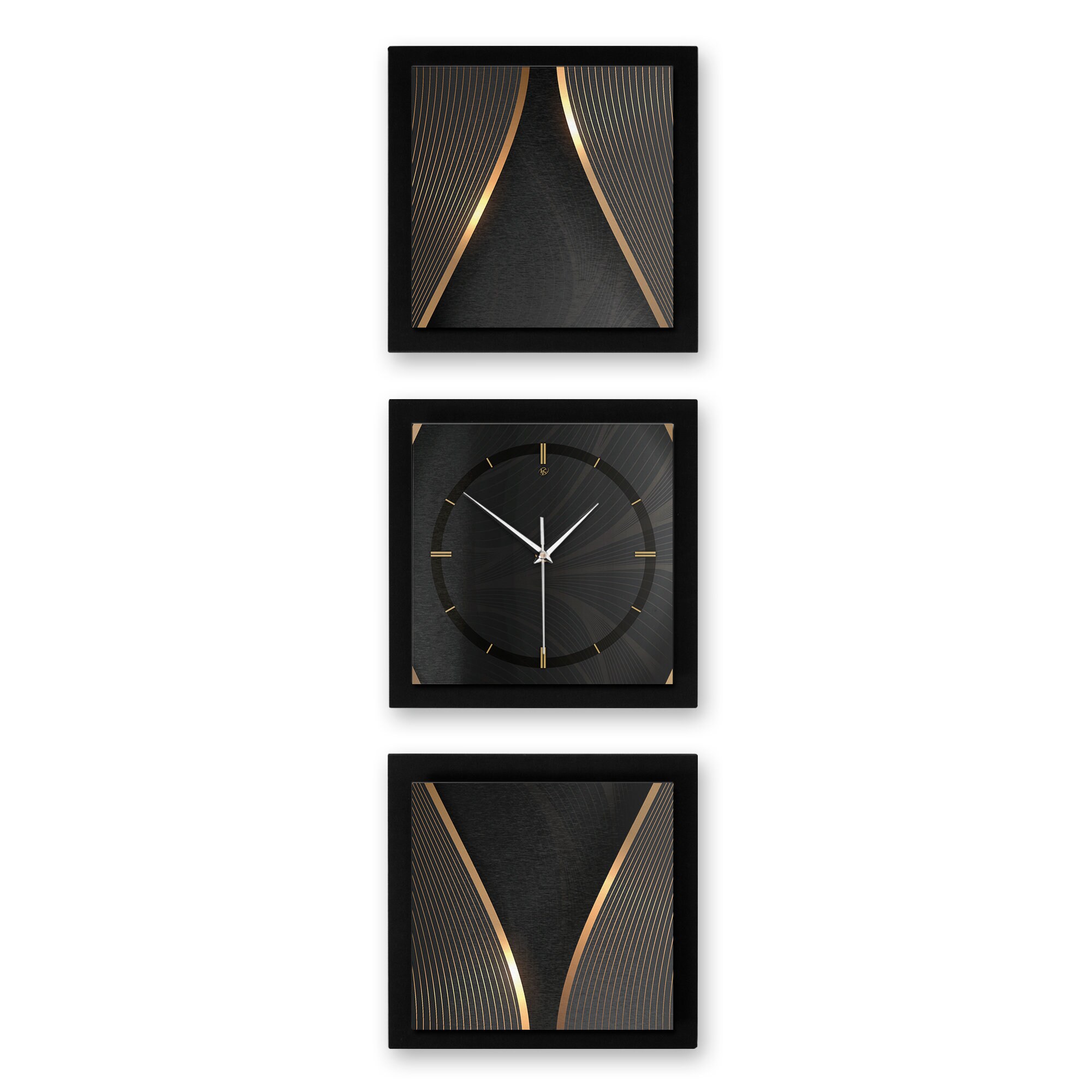 Orologio Da Parete Moderno Abstrakt Metall 3D - Design Unico Senza Ticchettio, Silenzioso, Dimensioni 20x34 Cm - Fatto A Mano In Germania - 4