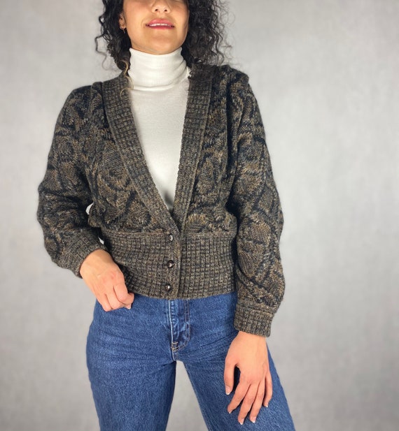 Vintage Mohair Knitted Sweater With Patch on the Back - Etsy