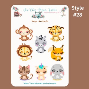 Yoga dierenstickers - Ideaal voor knutselen en scrapbooking voor kinderen