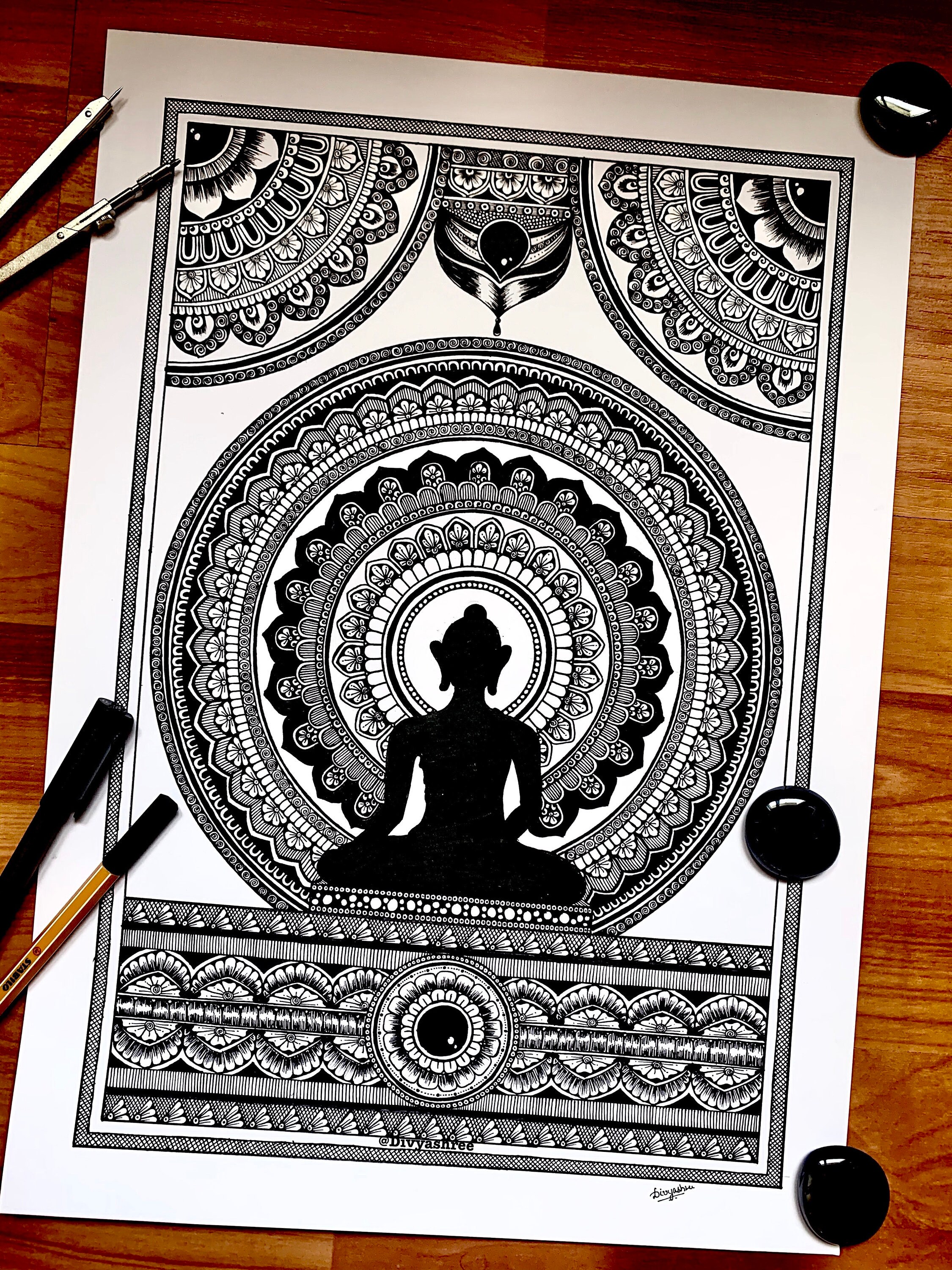 Buddha Mandala Originale Handdrawn Stampa Digitale Etsy Buddha Mandala Originale Handdrawn Stampa Digitale Etsy