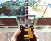 Guitar Miniature 1963 Gretsch Brown Geor ge Signature Display Instrument Music