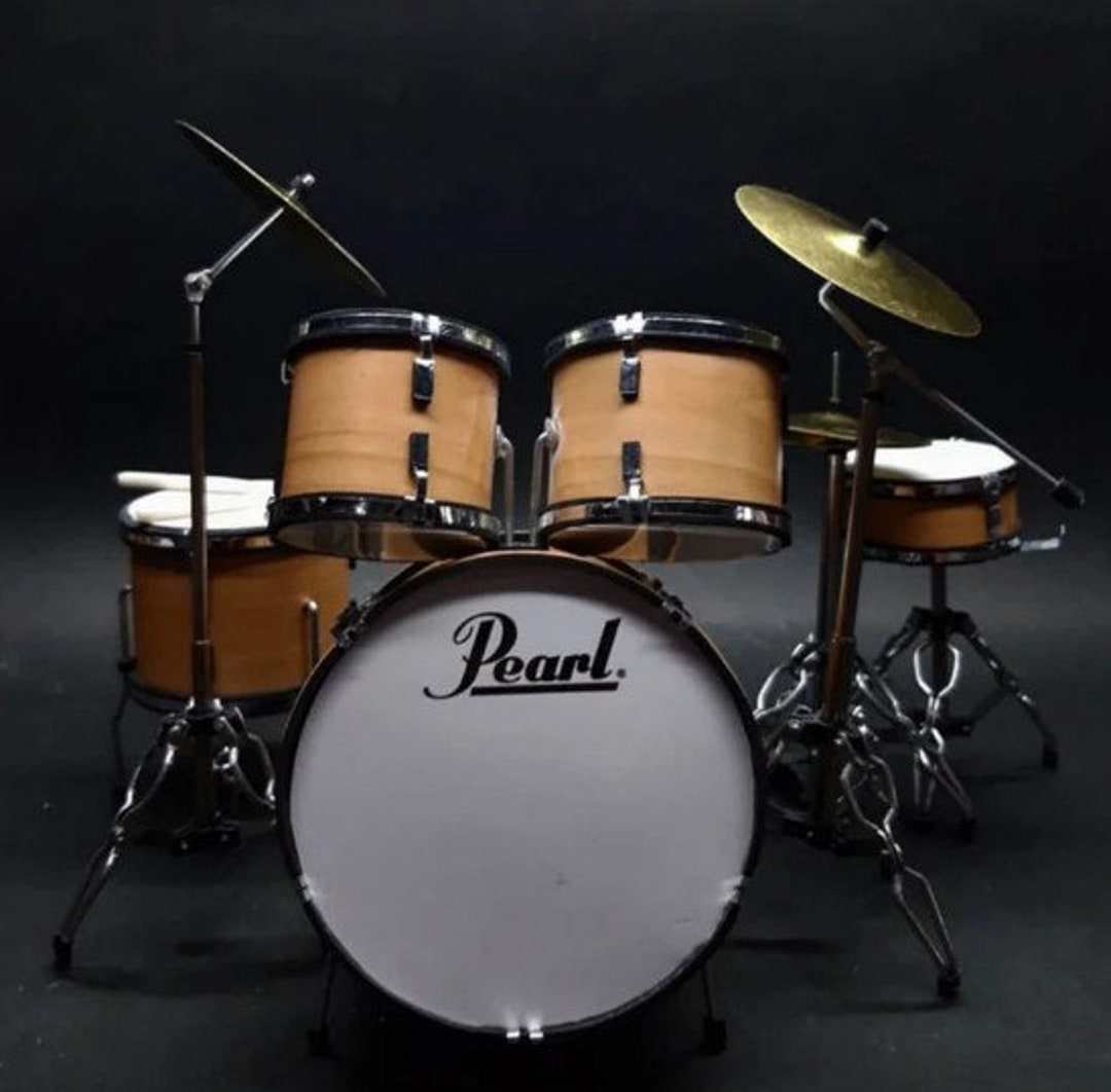 Beige Instrument Miniature Drum Kit Natural Wood Beige Signature Musical Instruments ...
