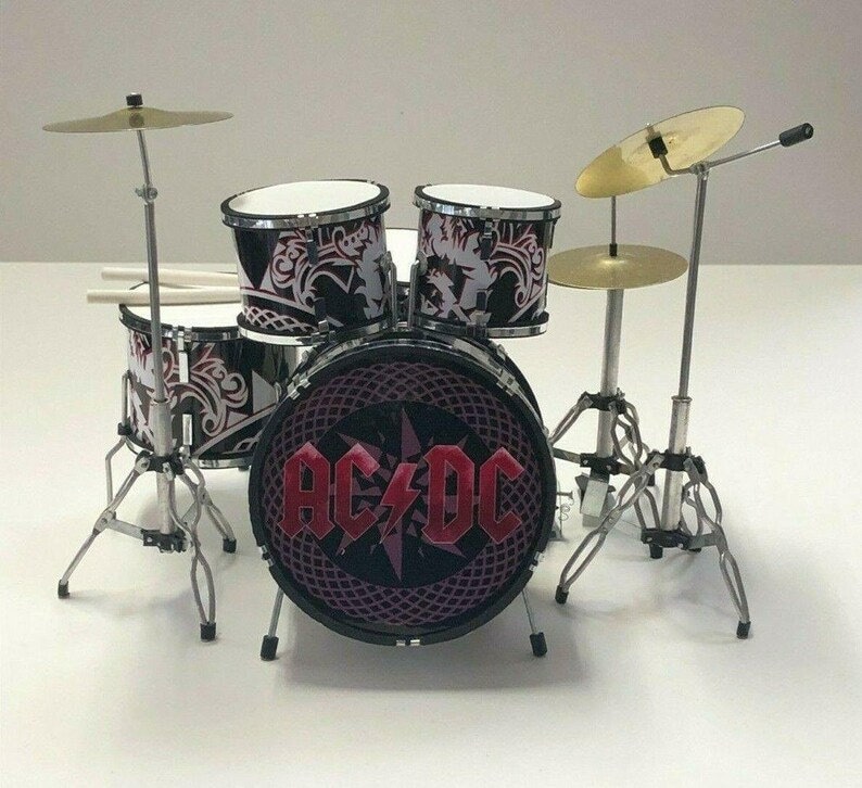 Miniature Drum Set Rock Band Signature Musical Instruments Display ...