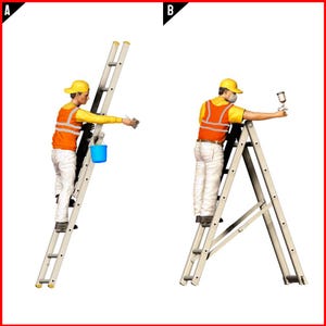 Miniature Figure Painter on Ladder Worker HO Scale 1:87 NO PREISER New