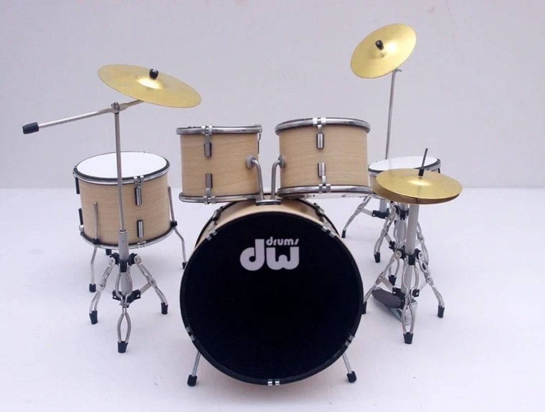 Beige Instrument Miniature Drum Kit Natural Beige Signature Musical Instruments Display ...